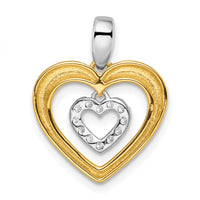 14ktt 1/6ct Lab Grown Dia VS/SI+ G+ Comp Dangle Double Heart Pendant
