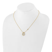 14k 3/4ct Lab Grown Diamond VS/SI+ G+ Comp 18in Teardrop Necklace