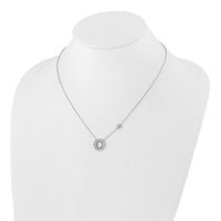 14kw 3/4ct Lab Grown Diamond VS/SI+ G+ Comp 18in Heart&Circle Necklace