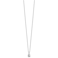 14kw 1/2ct Lab Grown Dia VS/SI+ G+ Comp 18in Solitaire Pendant Necklace
