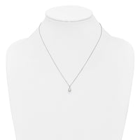 14kw 1/2ct Lab Grown Dia VS/SI+ G+ Comp 18in Solitaire Pendant Necklace