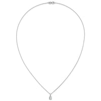 14kw 1/2ct Lab Grown Dia VS/SI+ G+ Comp 18in Solitaire Pendant Necklace