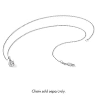 14kw 1/2ct Lab Grown Dia VS/SI+ G+ Comp 18in Solitaire Pendant Necklace