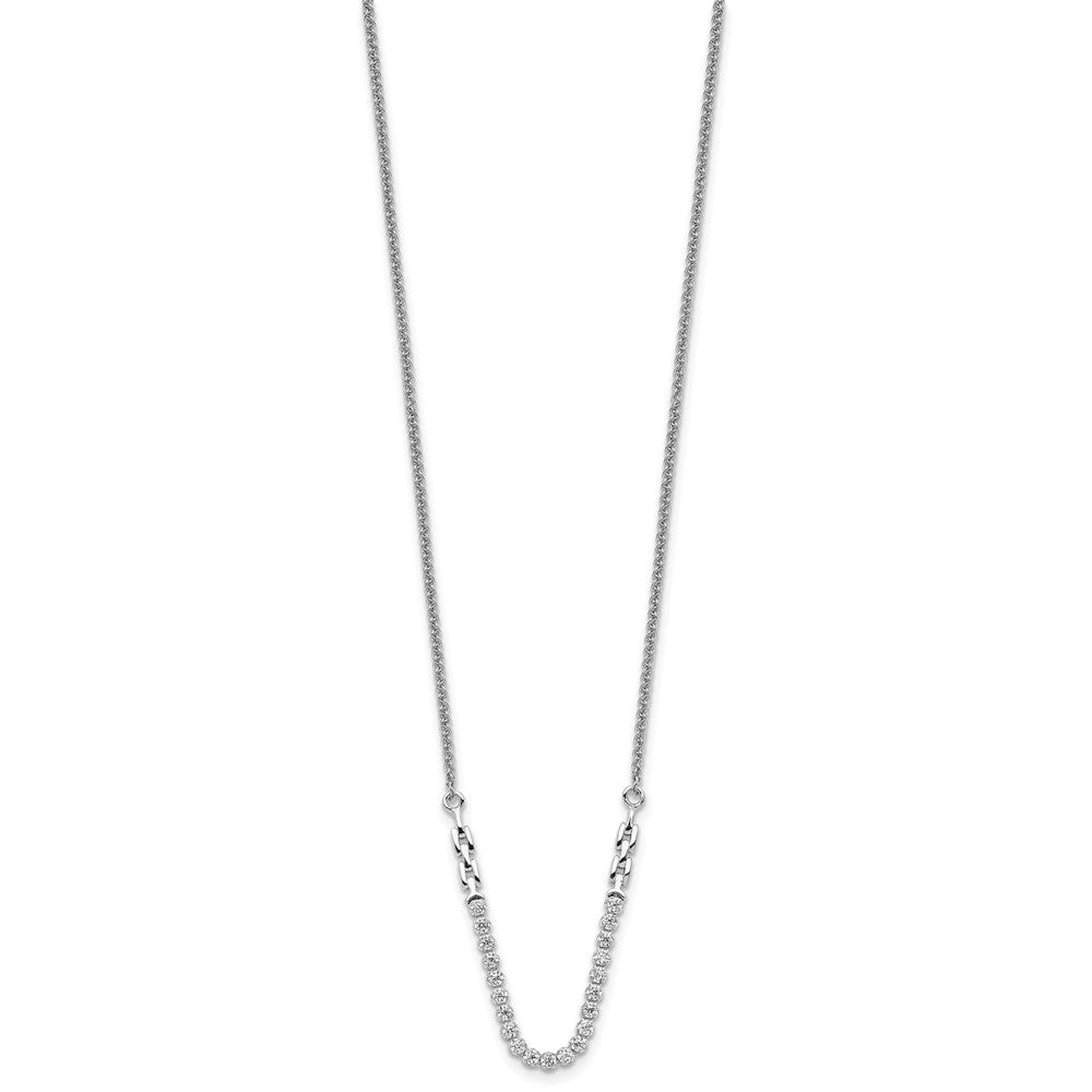 14kw 1/2 ct Lab Grown Dia VS/SI+ G+ Adjustable Tennis Style Bolo Necklace
