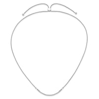14kw 1/2 ct Lab Grown Dia VS/SI+ G+ Adjustable Tennis Style Bolo Necklace
