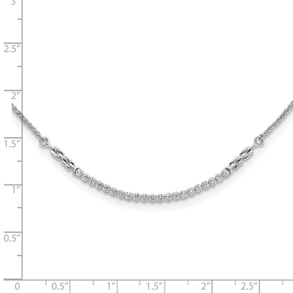 14kw 1/2 ct Lab Grown Dia VS/SI+ G+ Adjustable Tennis Style Bolo Necklace