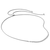14kw 1/2 ct Lab Grown Dia VS/SI+ G+ Adjustable Tennis Style Bolo Necklace