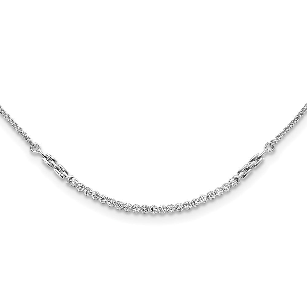 14kw 1/2 ct Lab Grown Dia VS/SI+ G+ Adjustable Tennis Style Bolo Necklace