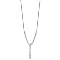 14kw 1 ct Lab Grown Diamond VS/SI+ G+ Adjust Tennis Style Bolo Necklace