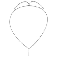 14kw 1 ct Lab Grown Diamond VS/SI+ G+ Adjust Tennis Style Bolo Necklace