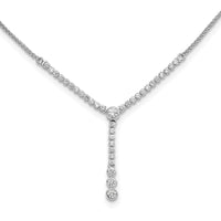 14kw 1 ct Lab Grown Diamond VS/SI+ G+ Adjust Tennis Style Bolo Necklace