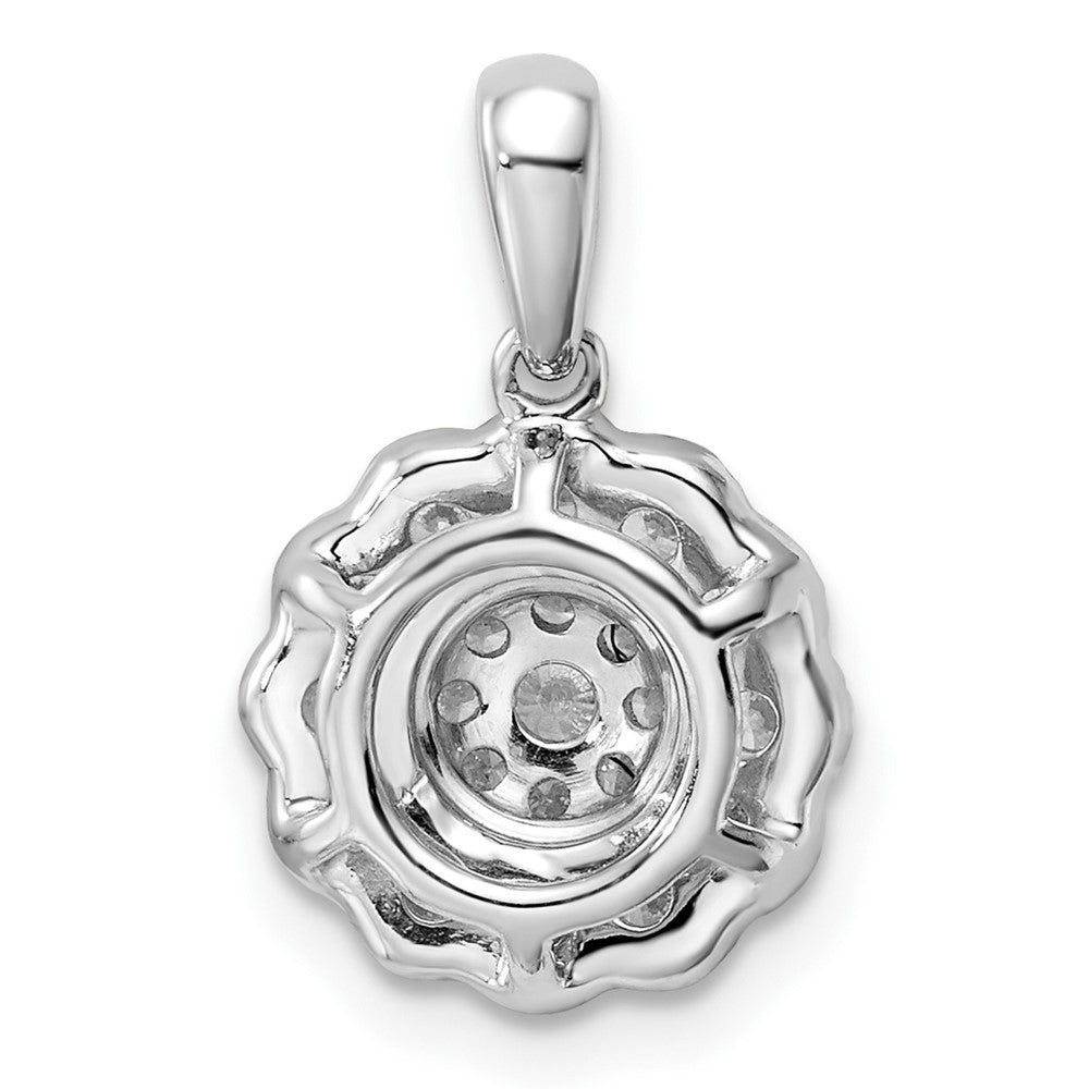 14k White Gold 1/2 ct Lab Grown Diamond VS/SI+ G+ Square Halo Pendant