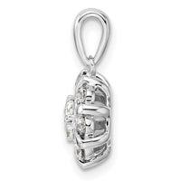 14k White Gold 1/2 ct Lab Grown Diamond VS/SI+ G+ Complete Halo Pendant