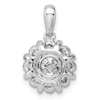14k White Gold 1/2 ct Lab Grown Diamond VS/SI+ G+ Complete Halo Pendant