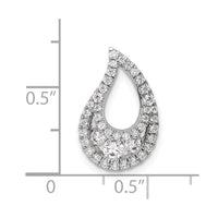 14kw 1/2ct Lab Grown Dia VS/SI+ G+ Comp Teardrop Cluster Chain Slide