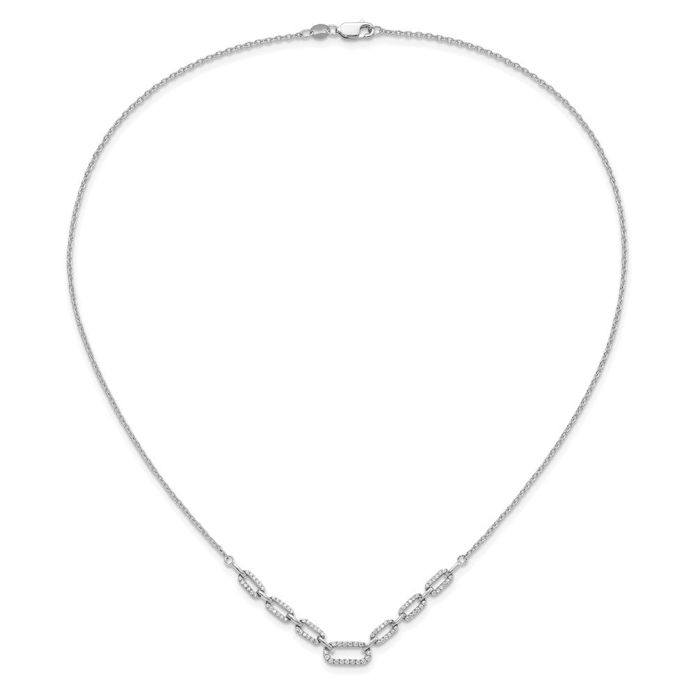 14kw 1/2ct Lab Grown Diamond VS/SI+ G+ 18.25in Fashion Link Necklace