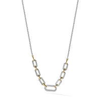 14k Two-tone 1ct Lab Grown Diamond VS/SI+ G+ 18in Fashion Link Necklace