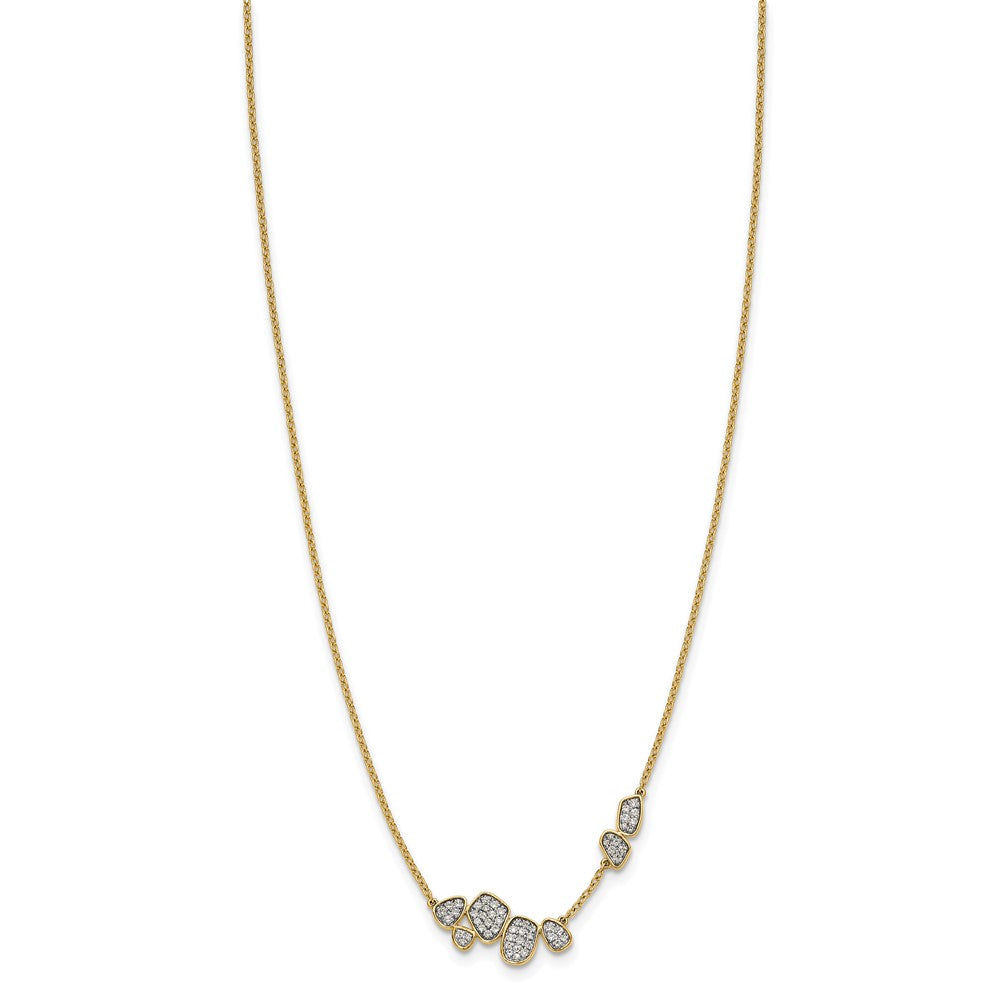 14k 1/2ct Lab Grown Diamond VS/SI+ G+ Comp 16in Cluster Necklace