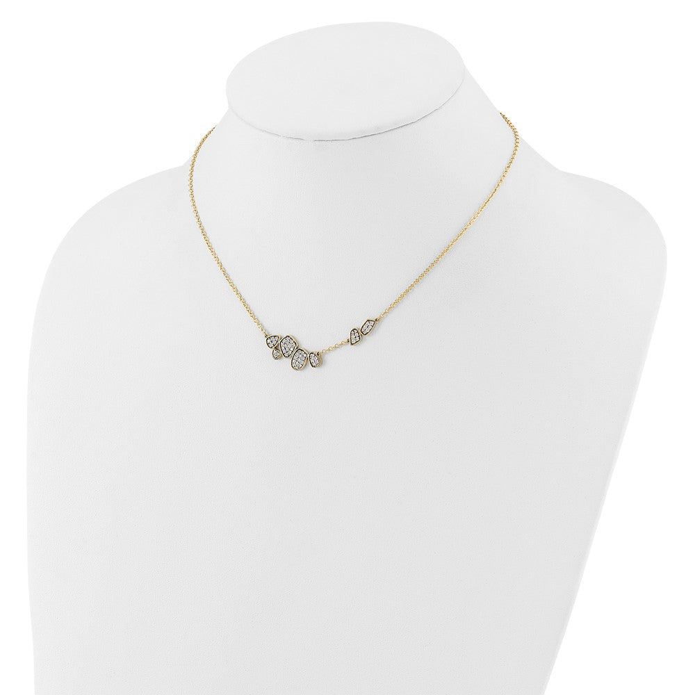 14k 1/2ct Lab Grown Diamond VS/SI+ G+ Comp 16in Cluster Necklace