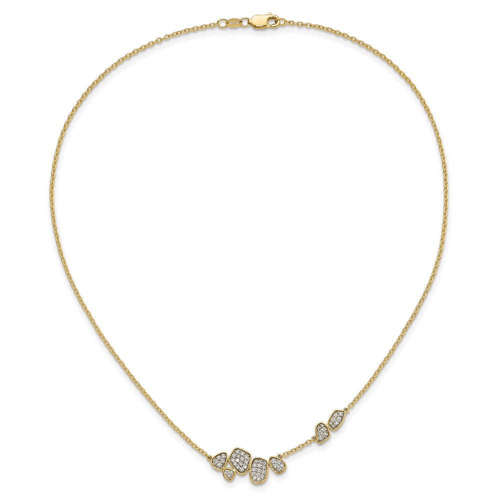 14k 1/2ct Lab Grown Diamond VS/SI+ G+ Comp 16in Cluster Necklace
