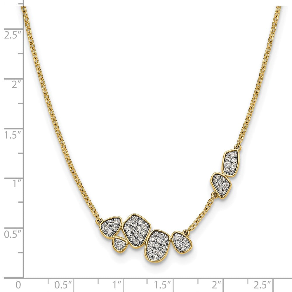 14k 1/2ct Lab Grown Diamond VS/SI+ G+ Comp 16in Cluster Necklace