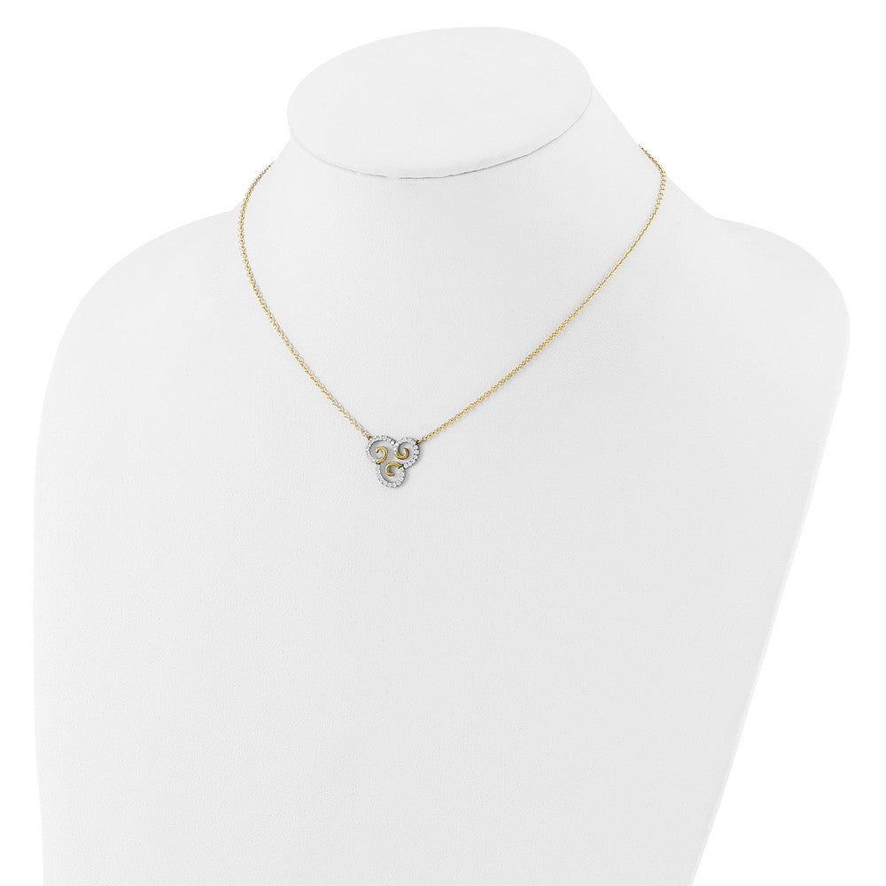 14k 1/4ct Lab Grown Diamond VS/SI+ G+ Comp Swirls 18in Necklace