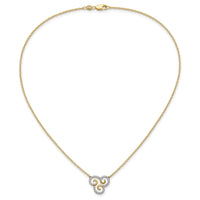 14k 1/4ct Lab Grown Diamond VS/SI+ G+ Comp Swirls 18in Necklace
