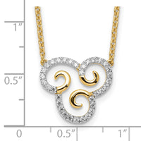 14k 1/4ct Lab Grown Diamond VS/SI+ G+ Comp Swirls 18in Necklace
