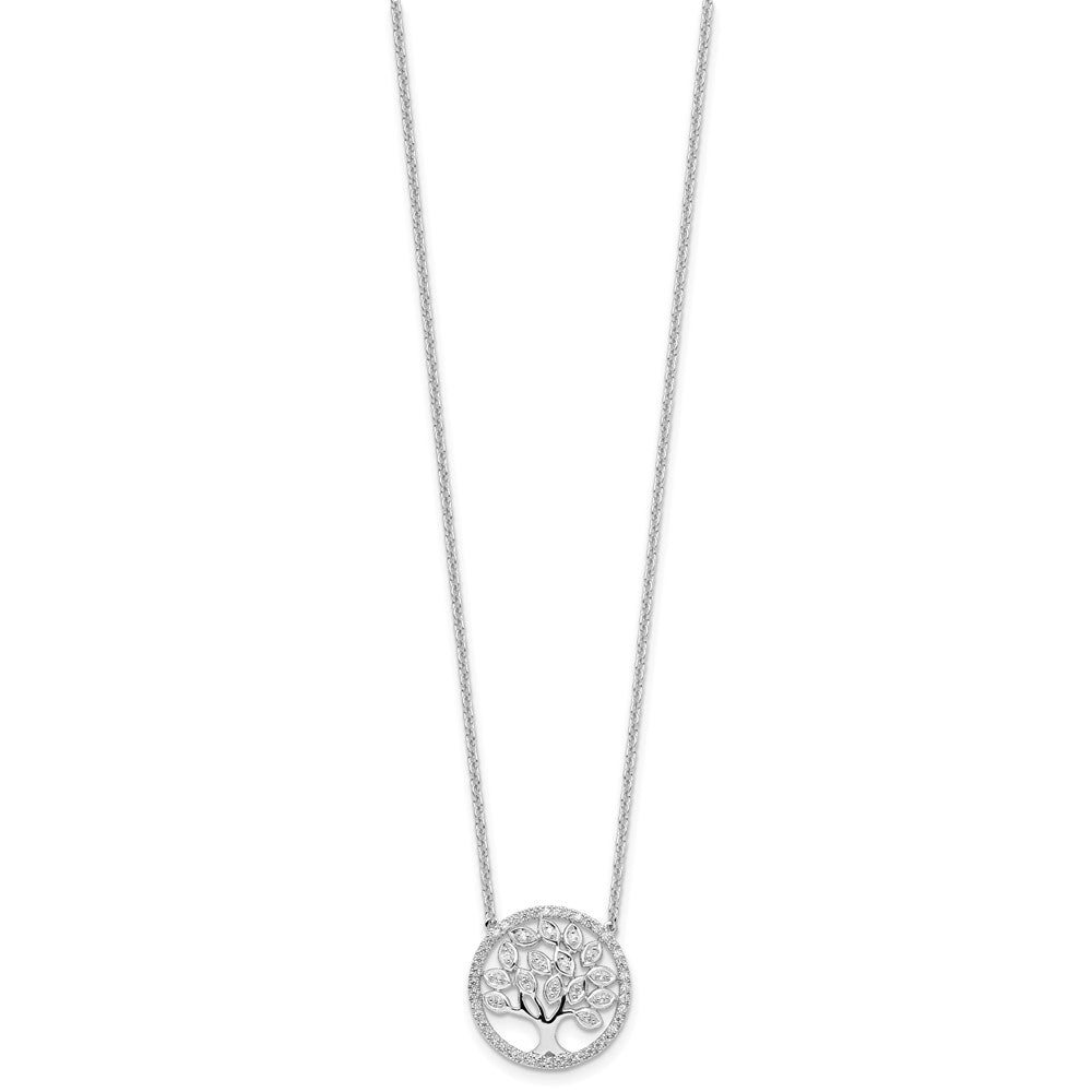 14kw 1/3ct Lab Grown Diamond VS/SI+ G+ Comp 18in Tree of Life Necklace