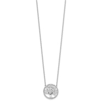 14kw 1/3ct Lab Grown Diamond VS/SI+ G+ Comp 18in Tree of Life Necklace
