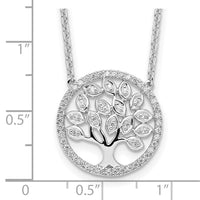 14kw 1/3ct Lab Grown Diamond VS/SI+ G+ Comp 18in Tree of Life Necklace