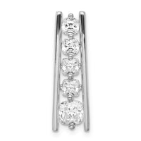 14kw Lab Grown VS/SI+ G+ Dia Graduated Cushion Pendant w/ chain