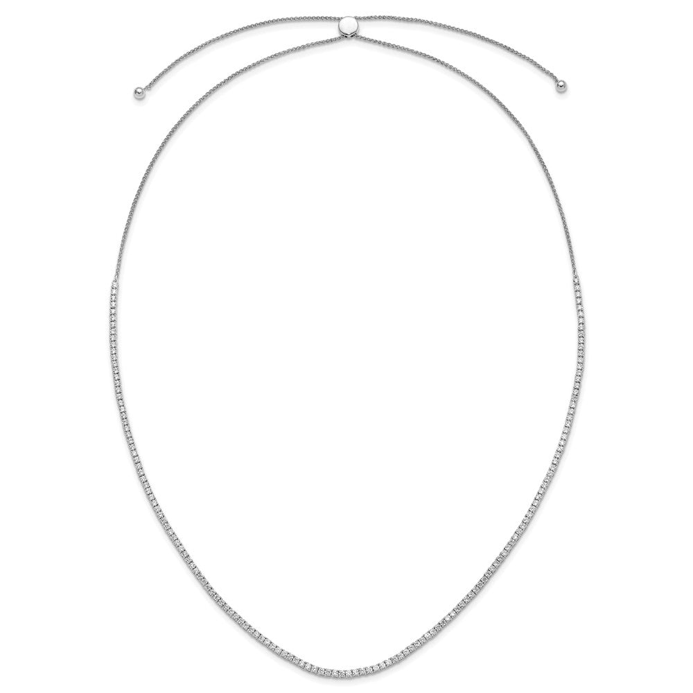 14kw 5ct Lab Grown Diamond VS/SI+ G+ Adjustable Tennis Bolo Necklace