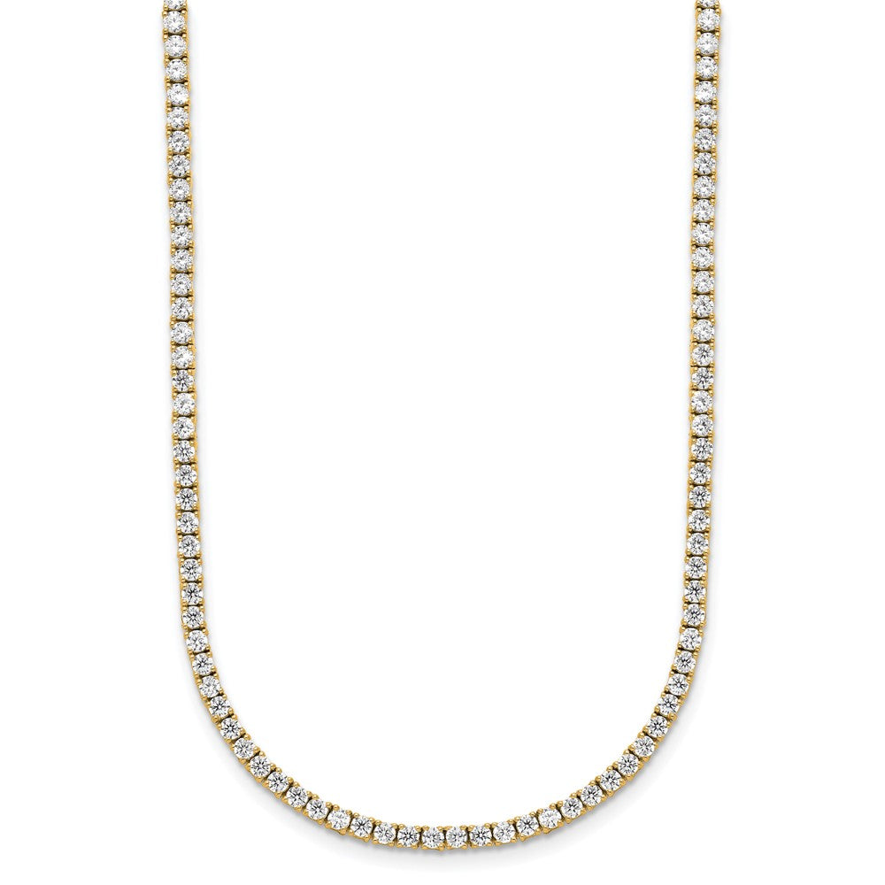 14k 5ct Lab Grown Diamond VS/SI+ G+ Adjustable Tennis Bolo Necklace