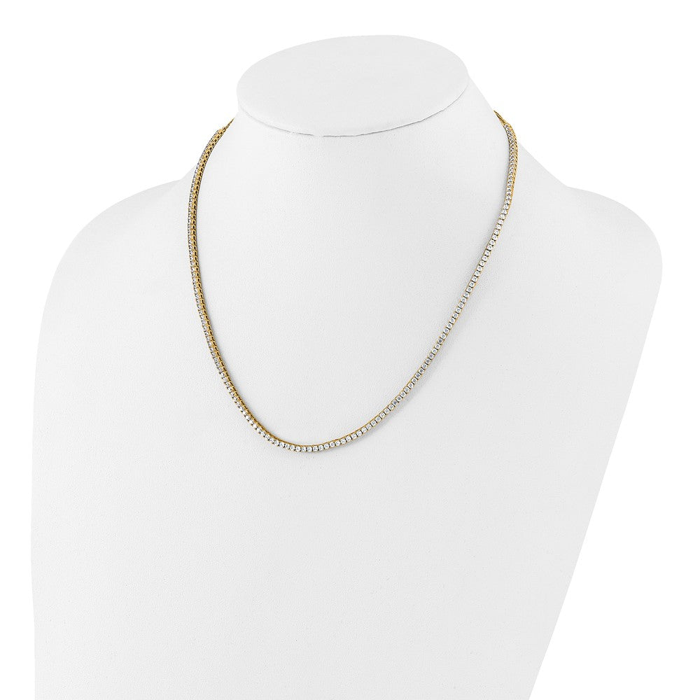 14k 5ct Lab Grown Diamond VS/SI+ G+ Adjustable Tennis Bolo Necklace