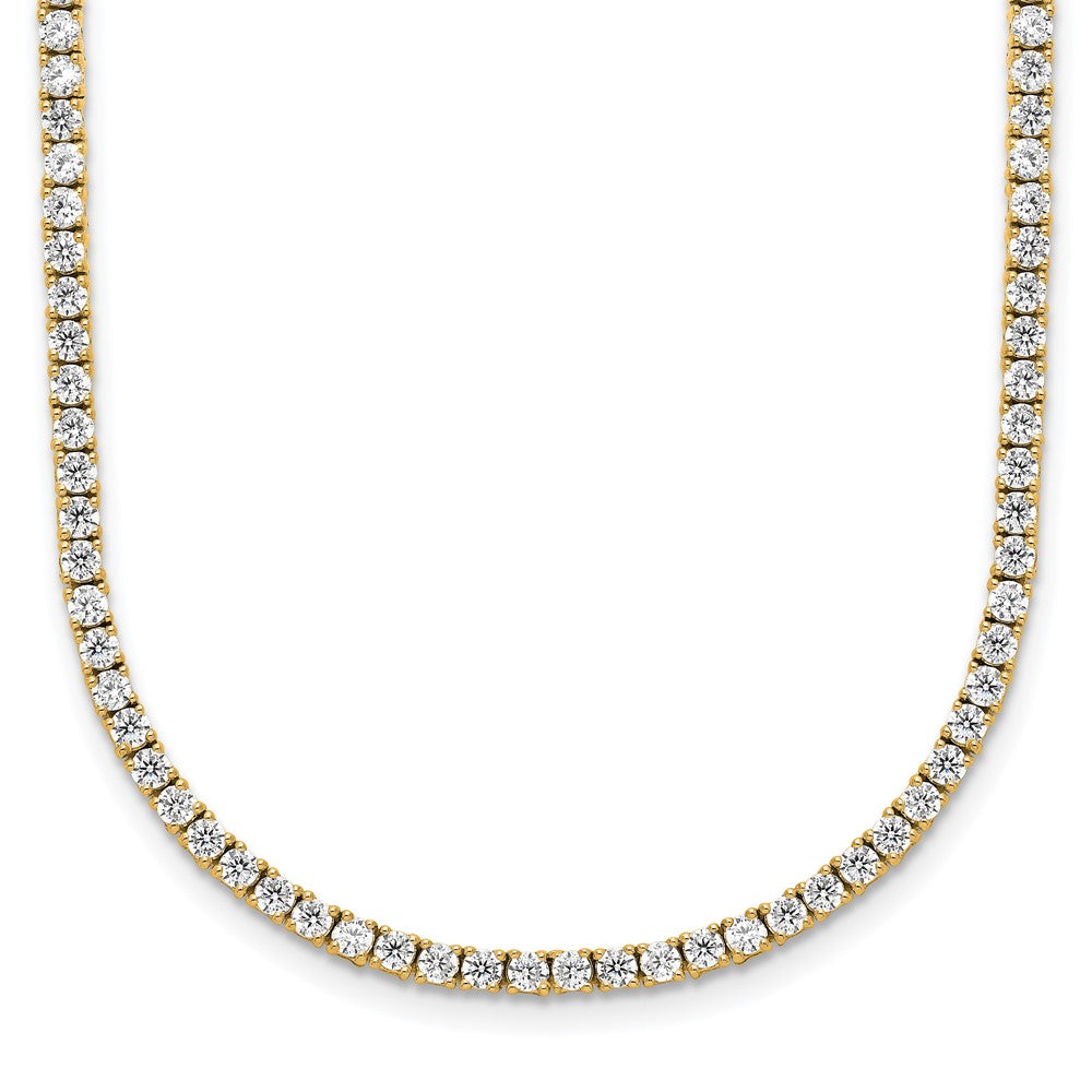 14k 5ct Lab Grown Diamond VS/SI+ G+ Adjustable Tennis Bolo Necklace