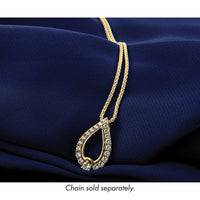 14k 1 ct Lab Grown Diamond VS/SI+ G+ Teardrop Chain Slide Pendant