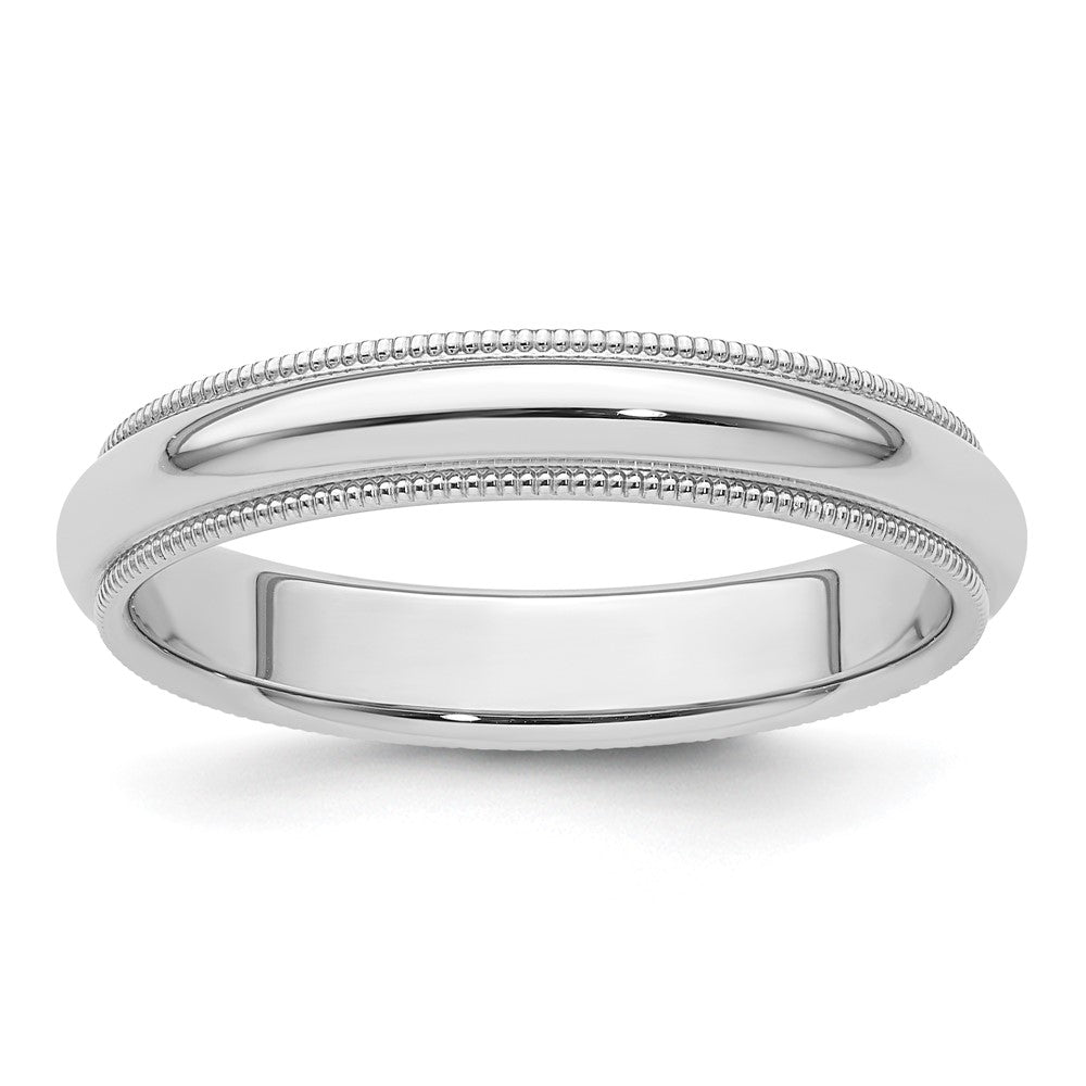 Platinum 4mm Comfort-Fit Milgrain Size 5.5 Wedding Band
