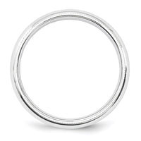 Platinum 5mm Comfort-Fit Milgrain Size 5.5 Wedding Band