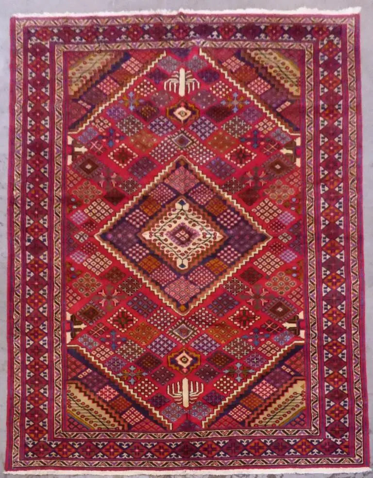 Persian Arak Hand-Knotted Rug Made With Natural Wool & Cotton 9'7'' X 6'10" Panr02901