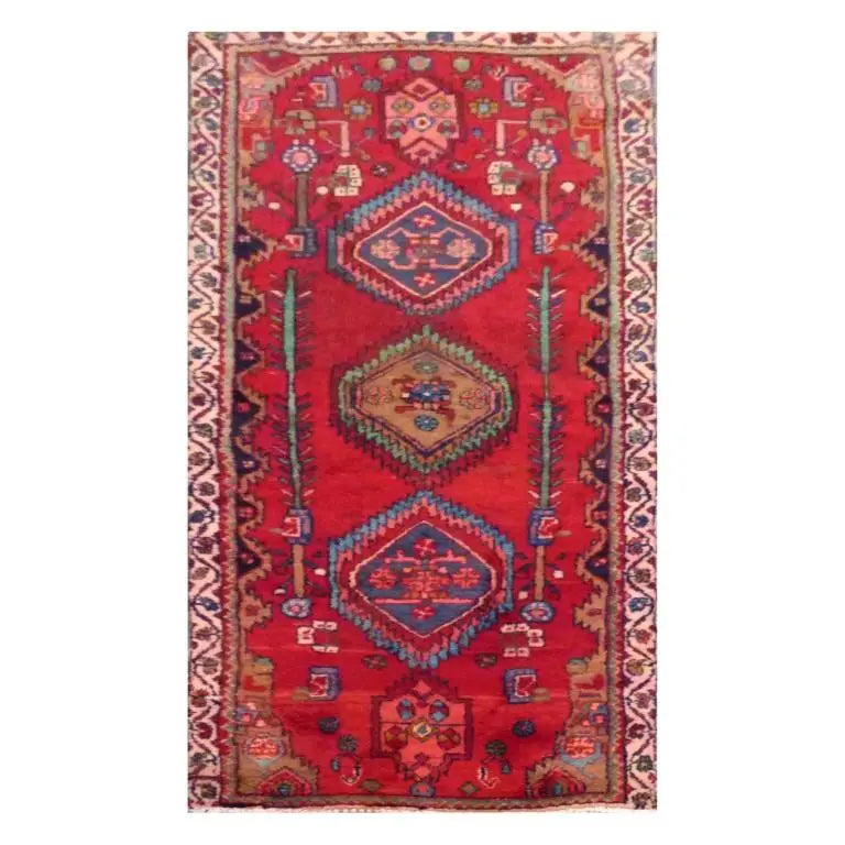 Persian  Hand-Knotted Rug Made With Natural Wool And Cotton 195 X 85  Pan1609
