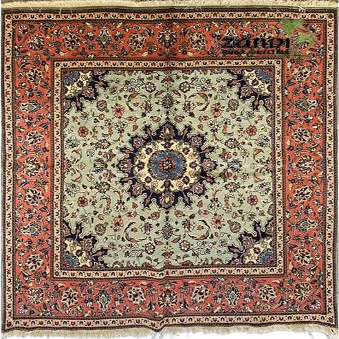 Persian Yazd Rug 6'5" x 6'4" zandirugs