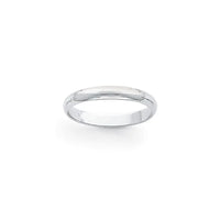 Platinum 3mm Half-Round Wedding Band