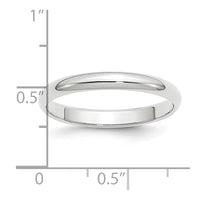 Platinum 3mm Half-Round Wedding Band