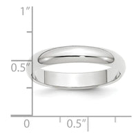 Platinum 4mm Half-Round Wedding Band