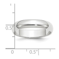 Platinum 5mm Half-Round Wedding Band