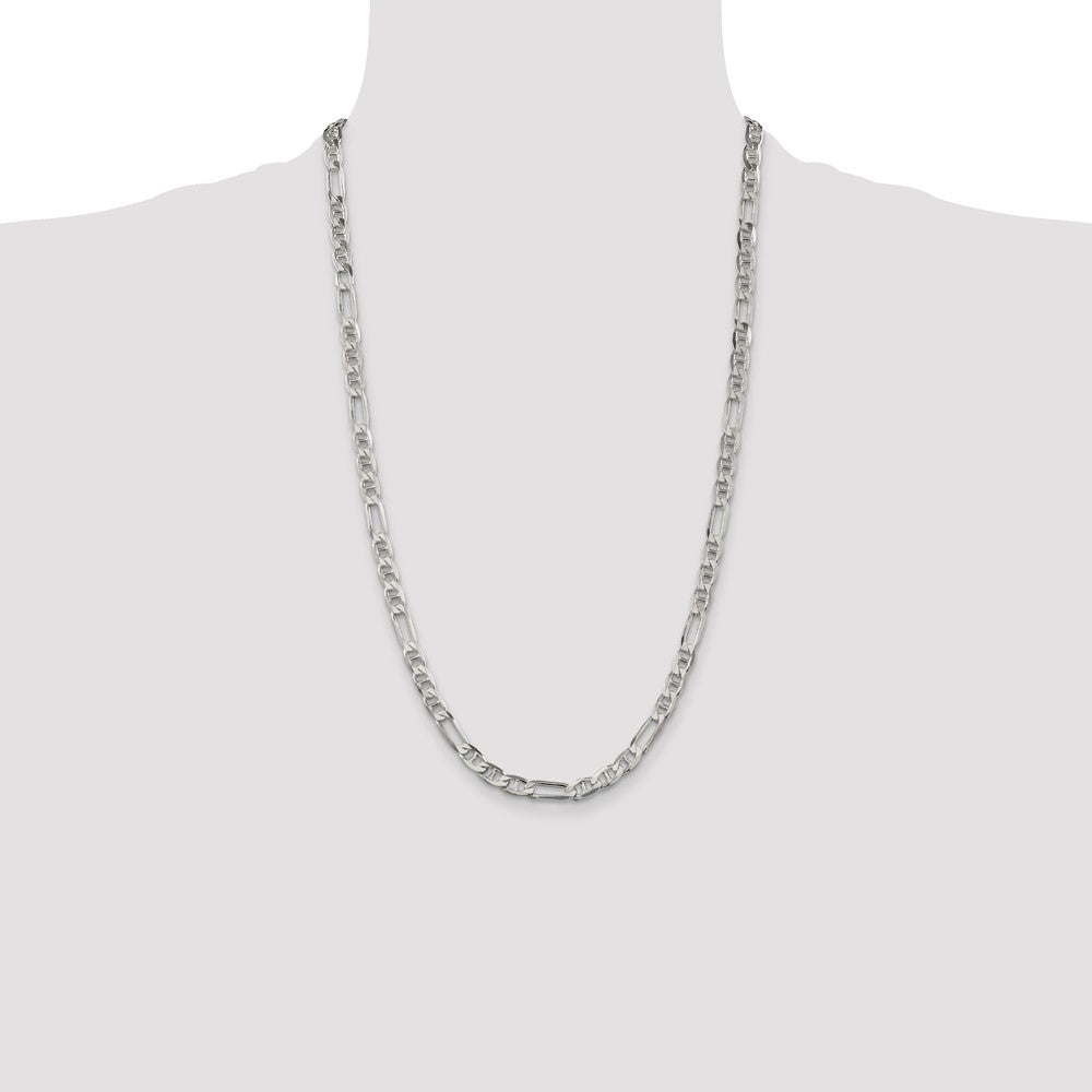 Sterling Silver 5.5mm Figaro Anchor Chain