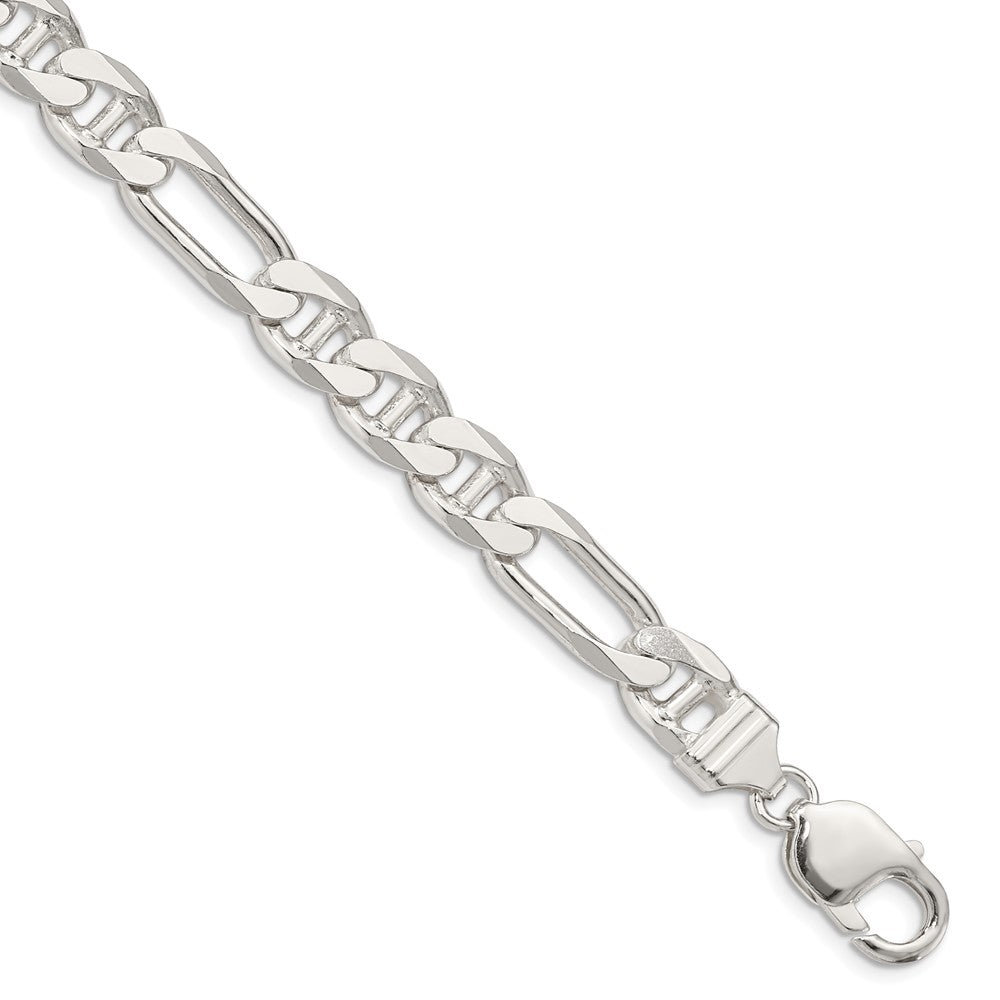 Sterling Silver 8.75mm Figaro Anchor Chain