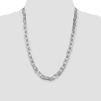 Sterling Silver Rhodium-plated 9.5mm Flat Anchor Chain
