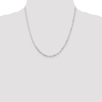 Sterling Silver 2.9mm Diamond-cut Long Link Cable Chain